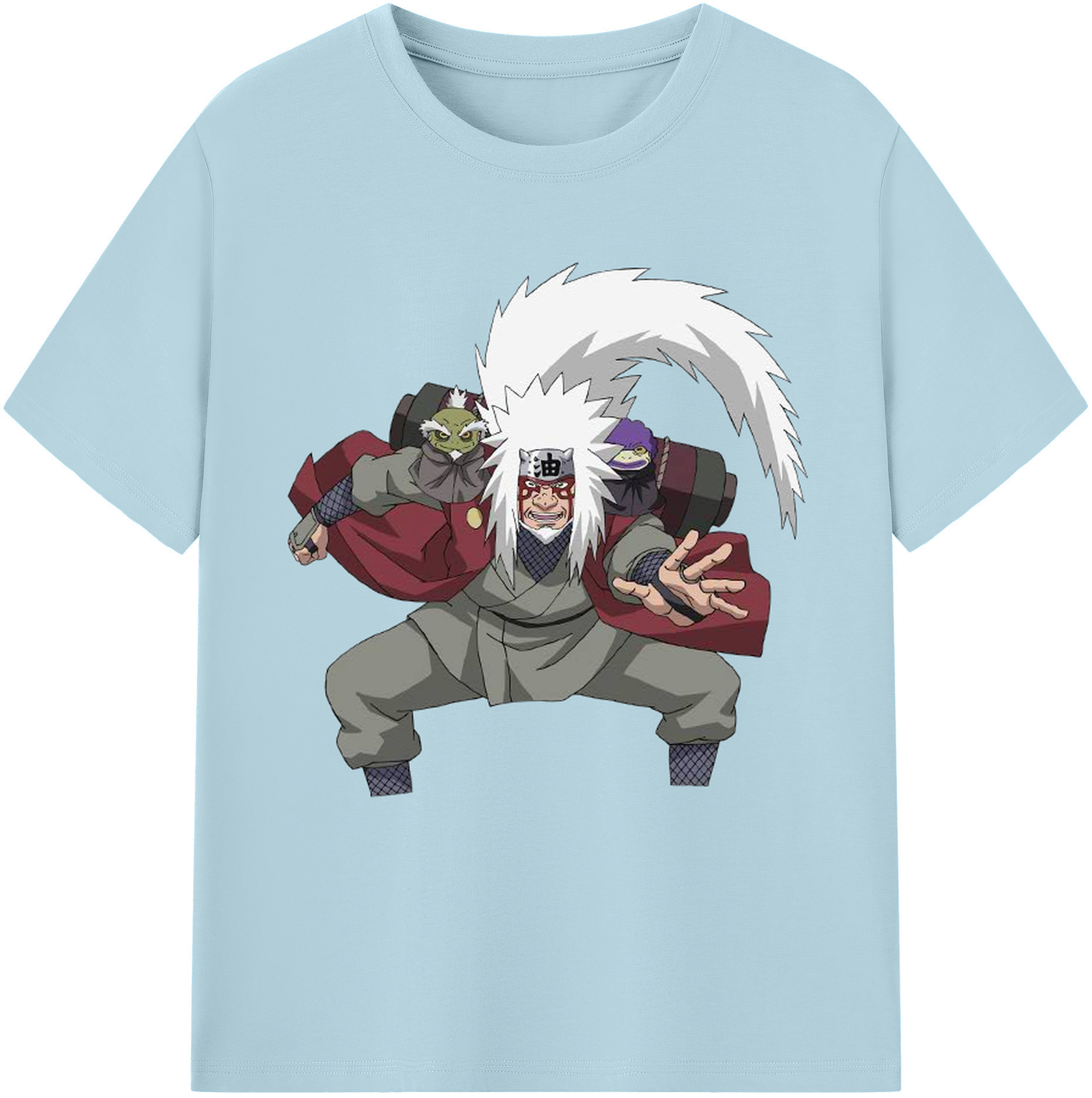 （画像用） NARUTO -ナルト- 自来也（じらいや） Jiraiya 綿100％半袖Tシャツ（フロントプリント）